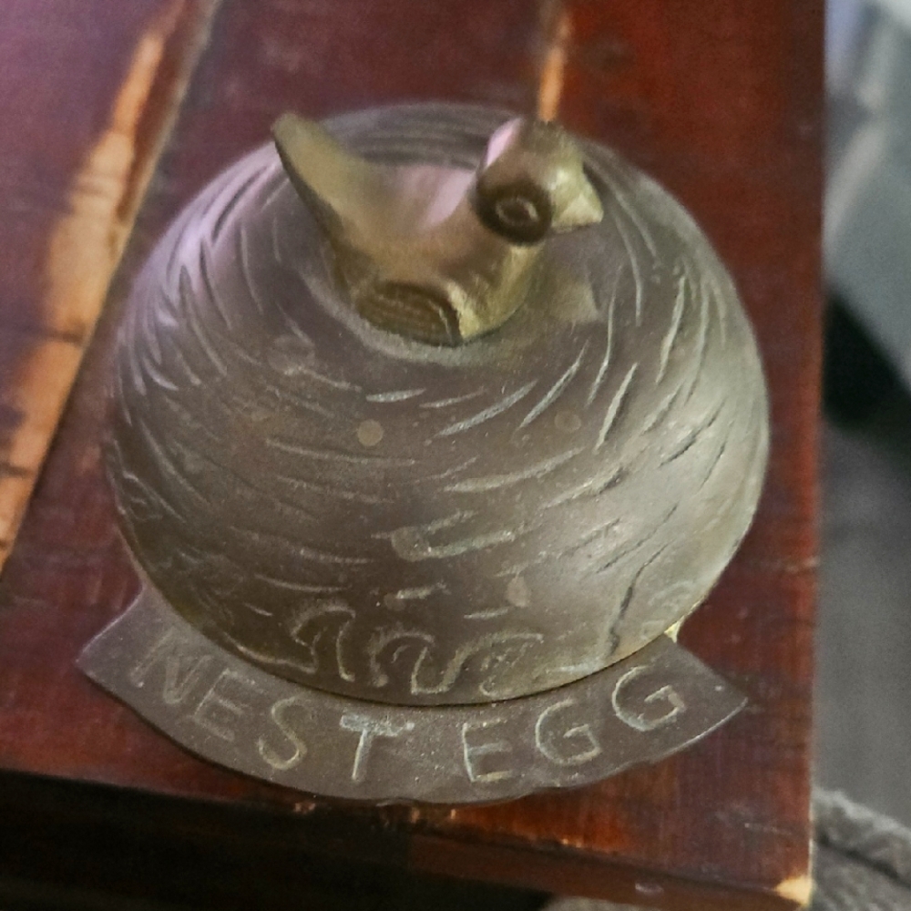 Nest Egg Brass Bird Ball